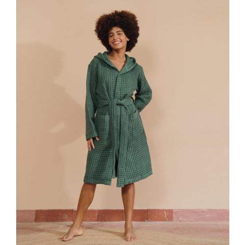 Luxury Organic Japanese Cotton Hotel & Spa Waffle Bathrobe for Men and Women (Kimono) medium *not hooded*