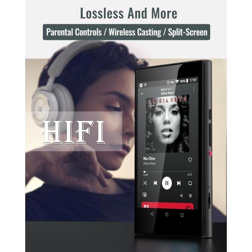 160GB MP3 Player with Bluetooth and WiFi, 5 IPS Screen Android Music Player with Play Store, Spotify, Pandora, Amazon Music, MP3 & MP4 for Kids with Libby, Audible, FM, Voice Recorder, Up to 1TB