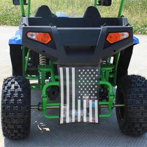 UTV ATV Trash Bag 26 x 22 Thickened Durable PVC Boat Storage Mesh Trash Bag for Side by Side Compatible With Polaris RZR,Can-Am,CFmoto,Teryx,Kawasaki,Golf Cart,Arctic Cat (American Flag)