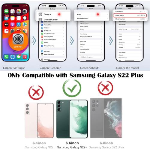 Tnarru Designed for Samsung Galaxy S22 Plus Case with Ring Stand, Support Magnetic Car Mount Rotating Finger Holder Soft TPU Cover Plating Edge Protective Slim Phone Case for Samsung S22  Plus White