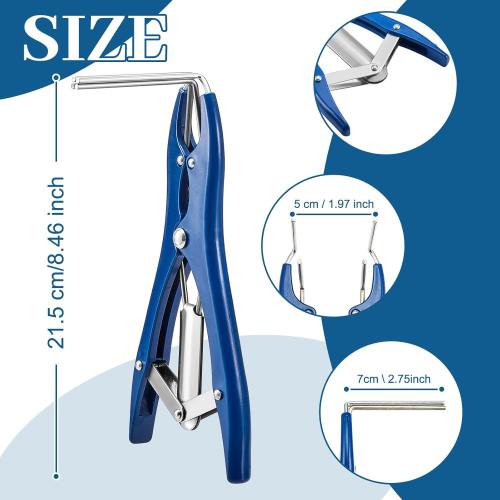 Minatee Balloon Expander Pliers Balloon Stuffing Tool Blue Stainless Steel Balloon Stretcher Sequin Filling Pliers for Filling Balloon Sequins Petals Home Party Activities(Extended Style)