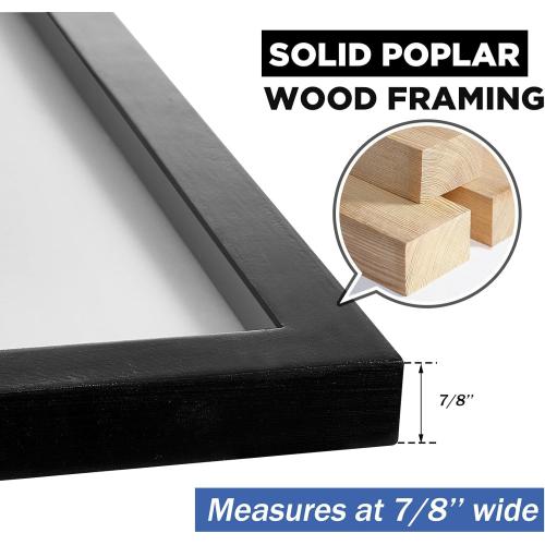 Marsui 2 Pieces Golf Flag Display Frames for 12'' x 18'' Golf Flag Compact Black Photo Frame, Flags Not Included, Frame Size 13.7 x 19.7 Inch