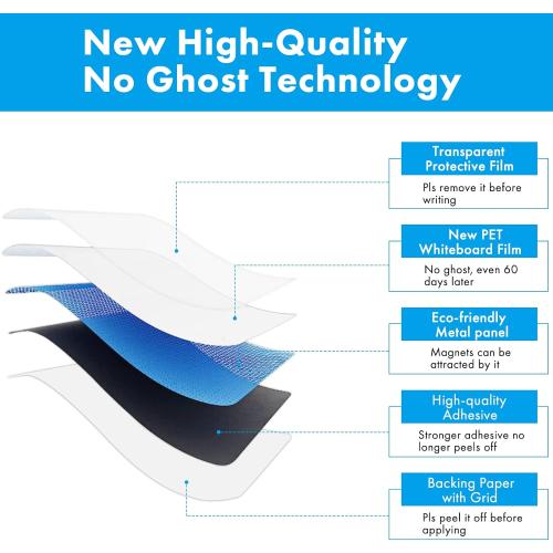 HAMIGAR Magnetic Whiteboard Contact Paper 24 x 39 Dry Erase White Board Sticker for Wall Stick on White Board Peel and Stick Wallpaper Adhesive Poster with Marker, Magnetic Eraser and Magnets