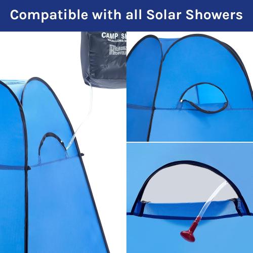 Wolfwise Pop Up Shower Tent, Portable Instant Changing Tent with Ventilation Window & Carry Bag, Privacy Bathroom Toilet Tent for Beach, Camping & Outdoor, Width 47.2 , Height 82.7 , Blue