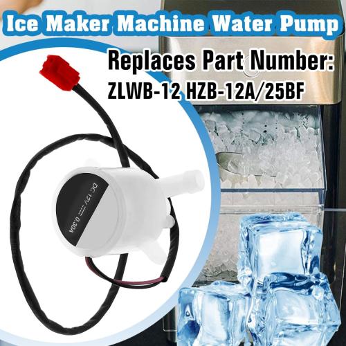 HZB-12A/25BF ZLWB-12 Ice Maker Machine Water Pump Fits for Household Small Bullet Ice Machine HZB-25BF/ HZB-13F/ HZB-20FA/ HZB-50A/ HZB-20F/ HZB-5/0 HZB-80/ HZB-60