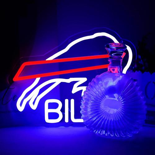 Pugna Football Team Neon Sign for Wall LED Bedroom Man Cave Club Bar Hanging Decor Gift for Fans Teens