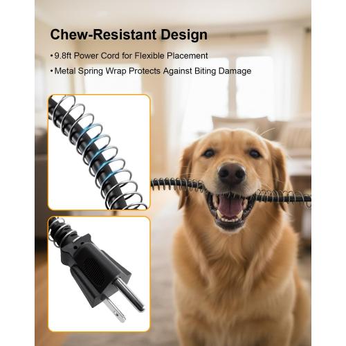 Dog House Heater with Adjustable 400W/800W Power, Pet Warmer for Kennels Chicken Coops Rabbit Hutches, Wall Mounted with Overheat Protection and 9.8ft Anti-Bite Cord