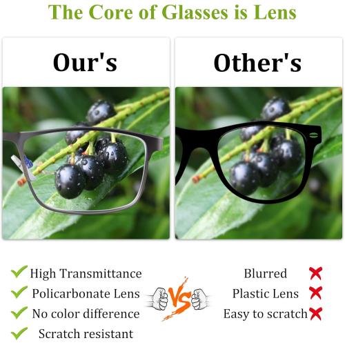 3 Pack Blue light Blocking Reading Glasses for Men, Stylish Metal Frame Readers