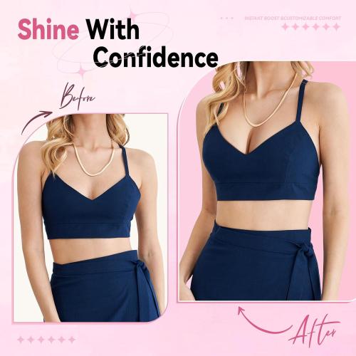 Mearter Ultra Push up Sticky Bra Pads Inserts | Double Sided Adhesive Bra Inserts | Stick on Bra for Sports Bra Swimsuit (Extra-Large, Beige)