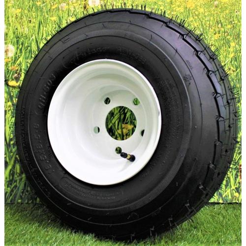 Antego 5-Hole 8 x 7 White Trailer Wheel & Tire Assembly 215/60-8 (18.5x8.50-8) 6ply - Load Range 'C' - Set of 2