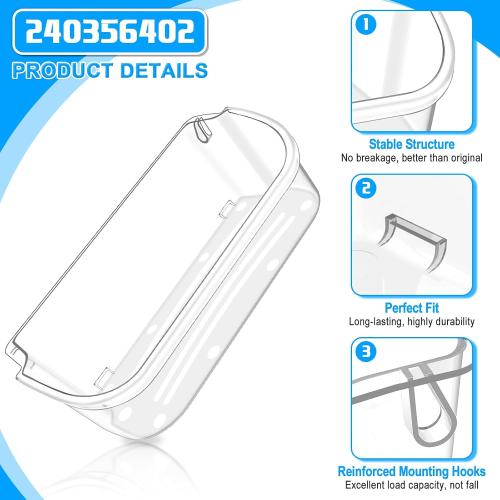 ALVAR 240356402 Refrigerator Door Bin for Frigidaire Door Shelf Replacement