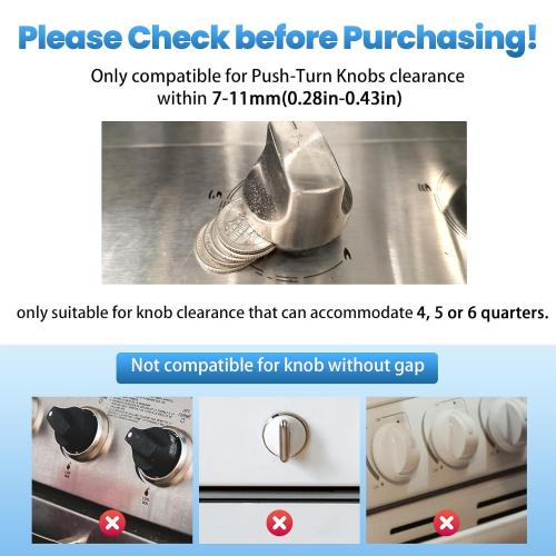 5-Pack Gas Stove Knob Locks for Toddler Safety, Durable Design Knob Safety Covers, Child Proof Oven Knob Locks, Prevent Accidental Touch(Black)