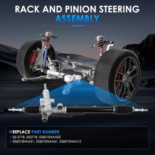 26-2718 Hydraulic Power Steering Rack and Pinion Fit for Honda Civic 2006-2010 1.8L Automotive Replacement Rack & Pinion Assembly 53601SNAA02, 53601SNAA51, 53601SNAA61