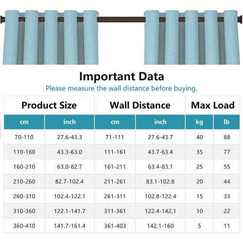 Oxdigi Tension Shower Doorway Curtain Rod/Adjustable 141.7-161.4 inches No Drilling Window Curtain Rod for Bethroom, Indoor Decor/Bronze