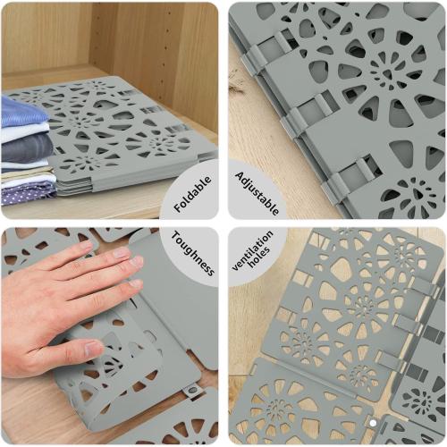 BoxLegend Shirt Folder Board V2 - Durable Plastic Clothes Folding Board Tshirt Organizer T-shirt Folder - Easy and Fast Folding for Adults and Kids - Grey