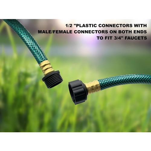1/2 Short Garden Hose -10Ft for Lawn, Boat Hose, Flexible and Lightweight,No Leaking, Durable PVC Hose