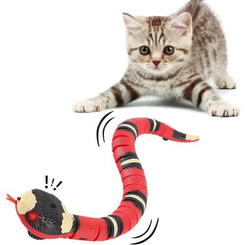 CSD Interactive Smart Sensing Snake Toy for Cats, Dogs &Kids - USB Rechargeable, Automatically Senses Obstacles - Electric Toy Gift & Prop for Halloween, Christmas & April Fools