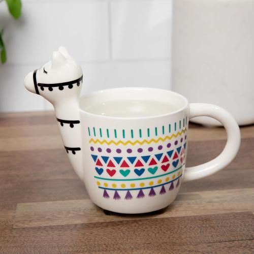 3D Shaped LLama Animal Coffee Color Changing Mug is Perfect for llama or Alpaca Lovers 12 fl ozs Fun Novelty Item