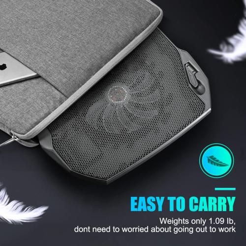 Black 11-15.6 LIANGSTAR Laptop Cooling Pad, Gaming Laptop Cooler with 2 Quiet Big Fans, RGB 7 Color Light Change, Portable USB Laptop Stand 11 to 15.6 Inch, Slim and Easy Carry Working Study Outdoor Travel