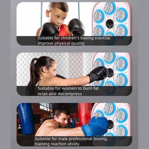 Upgraded version of smart music boxing machine Speed Adjustment Boxing Training Equipments with Boxing Gloves for home adults and children wall target striker reaction indoor electronic target