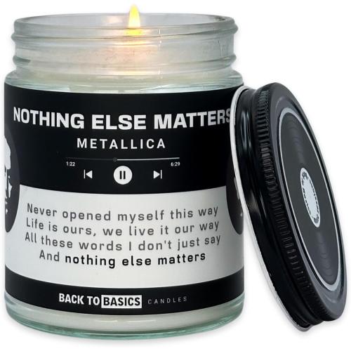 Back to Basics Candles | Nothing Else Matters - 9oz Soy Wax Fir Balsam Scented Candle for Home Decor, Birthday Gifts for Women, Men, Best Friend | Relaxing Aromatherapy Made in USA
