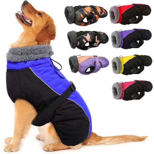 IECOii Extra Warm Dog Coat - Reflective, Adjustable Winter Jacket with Buckle & Fleece Turtleneck for Small, Medium & Large Dogs
