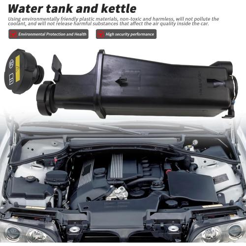 17137787039 Engine Coolant Overflow Recovery Reservoir Tank with Sensor & Cap for BMW X3 2001-2006 X5 2001-2005 323Ci 323i 325Ci 325i 325xi 328Ci 328i 330Ci 330i Replaces 17117573781 603-535 603535
