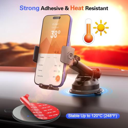 Dashboard Pad Mounting Disk for Suction Cup, 95mm (3.74) Heat Resistant Adhesive Disc for Dash Camera Windshield Holder, GPS, Tablet, Car Phone Bracket Base with Sticky Adhesion Replacement 3 Pack