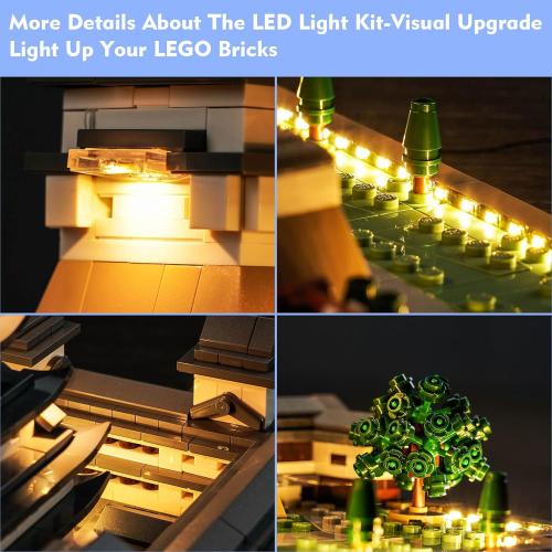 LED Light Kit Compatible with Lego Himeji Castle 21060, Remote Control Lighting Set Accessories (Lights Only, No Models)
