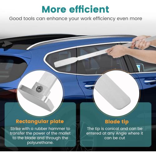Quarter Glass Removal Tool - 24-Inch Automotive Quarter Glass Removal Tools, Quarter Glass Removal For Automotive Glass Maintenance And Replacement, Suitable For Cut Broadband Polyurethane