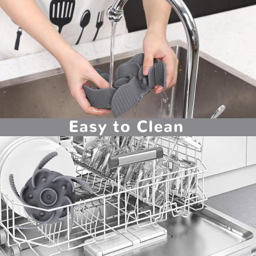 MateeyLife Cuttable Slow Feeder Dog Bowls Insert with Suction Cups for Medium & Large Dogs to Slow Down Eating– Fits Metal & Ceramic Bowls(Gray)