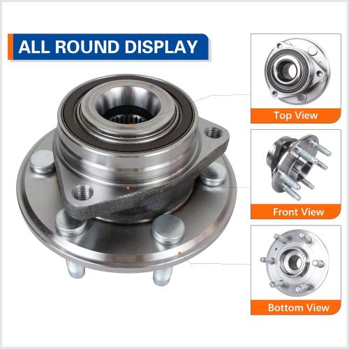 PAROD 513289 Front Rear Wheel Hub and Bearing Assembly Compatible with 2010-2016 Cadillac SRX, 2011 Saab 9-4X 6lugs w/ABS