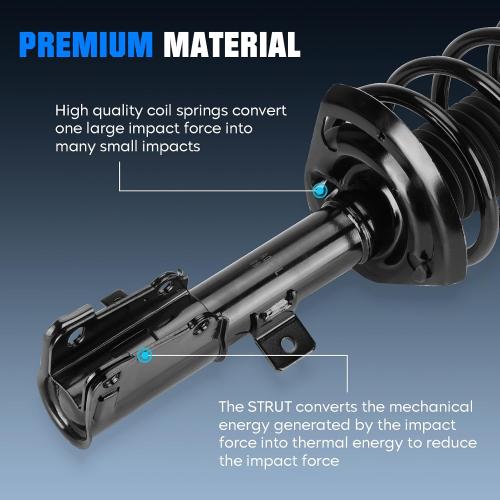 Front Spring Strut & Sway Bar Links for Chrysler 200 2011-2014, for Sebring 2007-2010, for Dodge for Avenger 2008-2014, w/Coil Shock Absorber Replace for 271131, 271130, K750385, 2012 2013 2008 2009