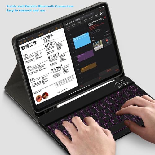 Backlit Bluetooth Keyboard Small Portable Wireless Keyboard Rechargeable Illuminated for Android Samsung Tablet Cell Phone Smartphone iPad A16 11th 10th Generation iPad Pro Air Mini iPhone (Black)