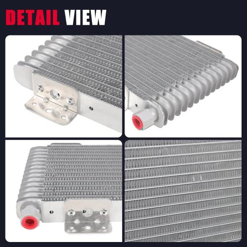 LPD47391 40k Transmission Oil Cooler Kit Low Pressure Drop Trans Cooler Compatible with Heavy Duty 40,000 GVW Max Includes Mounting Hardware