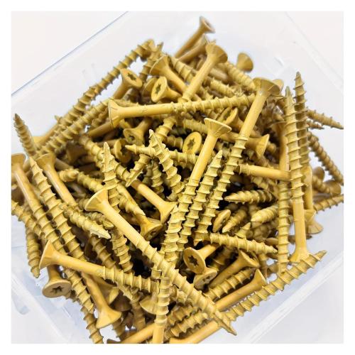 100-200 Heavy-Duty Deck Screws# 10x2-1/2# 10x3, 10x3-1/2# 10x4. Carbon Steel, Epoxy Coating, Rust Proof, Partially Threaded(10x2.5-200PCS)