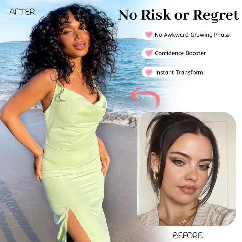 Curly Afro Wig for Black Women Curly Wigs with Bangs 18 Inch Long Curly Afro Synthetic Wig for Cosplay and Daily(Black)