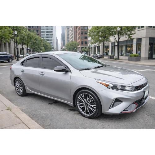 2019-2024 Tape-on Rain Guards for Kia Forte Side Window Deflector Visors EX FE GT LINE LXS Durable Tinted Vent Shade 2020 2021 2022 2023