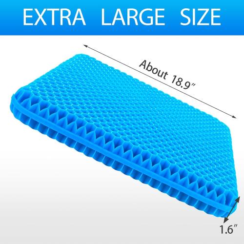 Gel Seat Cushion for Long Sitting, (Thick & Large) Cushion for Wheelchair