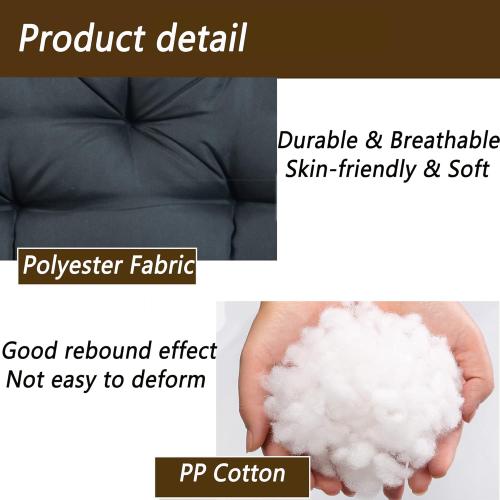 Thick Garden Bench Seat Cushion with Backrest, Recliner Cushion Outdoor Furniture Swing Bench Pads Wooden Bench Seat Pad for Home Office Sofa Patio Porch,47 * 40 * 3inch,Dark Green