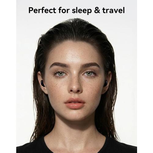 Ear Plugs for Sleeping 45dB Noise Cancelling Ear Plugs for Noise Reduction & Snoring, Concerts, Earplugs for Sleep,Sider Sleepers Airplane, Silicone Earplugs Reusable Concert Ear Plug 8Tip Obsidian