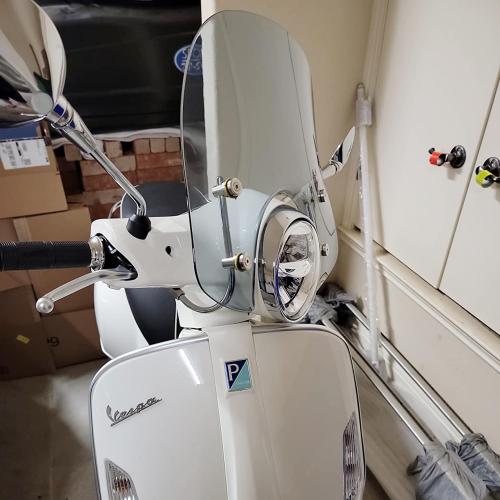 Scooter Bikes Windscreen for Piaggio Primavera 150 GTS 250 300 2017 2018 2019 Round Headlight Front Fairing Windshield Wind Deflector Visor GTS250 GTS300 (Light Smoke)