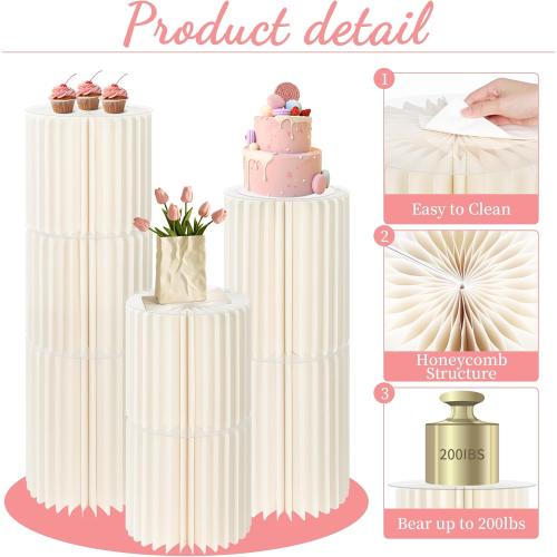Cylinder Stands for Party, 7pcs Cilindros Para Fiestas Cake Pedestal Stand for Party