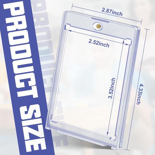 10 ct Magnetic Card Holders for Trading Cards, 35 pt Hard Cards Sleeves Case fit for MTG Cards, Standard Cards, Sports Cards, Baseball Cards