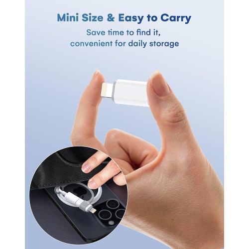 LERTOSEN MFi Certified USB C to Lightning Adapter 2-Pack