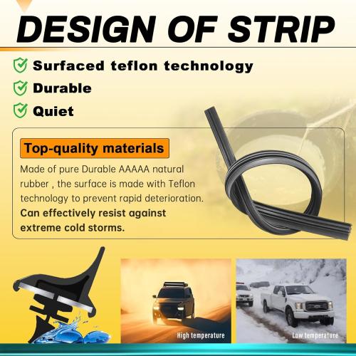 AUTOBOO 26 and 16 Windshield Wipers Blades (Pack Of 2),OEM Quality Premium All-Seasons Wiper blades,Stable and Quiet Armor wiper blades