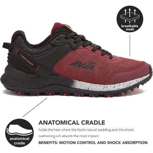 Avia Ultra Men’s Trail Running Shoes, Lightweight Breathable Mesh Sneakers for Men (SIZE 8.5)