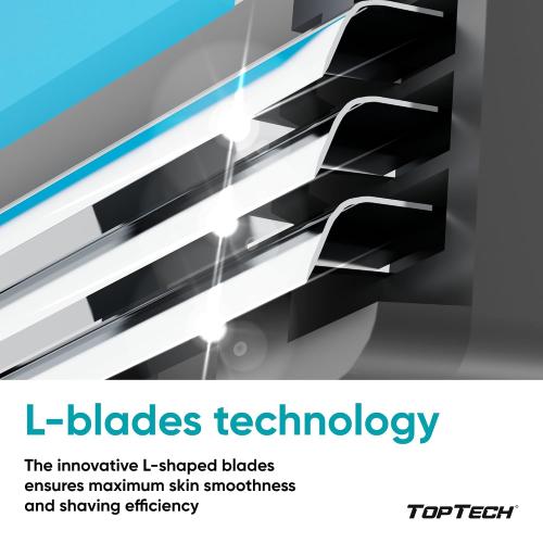Razor 3 for Men - Replaceable Cartridges for Manual Shaving Razor - 3-Blade Technology Refills - Fits Gillette Mach3 - Soft Shave Sharp Blades - Cost-effective Refill (12 refills)