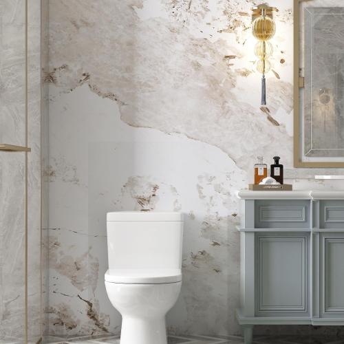 YENHOME 30X118 Removable Marble Countertop Contact Paper Waterproof Brown Marble Contact Paper for Countertops Self Adhesive Vinyl Wallpaper for Bathroom Kitchen Backsplash Wrap Vinyl Wall Covering