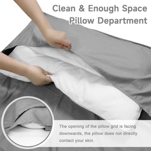 Sleeping Bag Liner, Self Tan Sleep Sack, Adult Sleep Sack, Two-Way-Zipper Expose Feet Separately, Portable Single Camping Travel Sheets for Hotel,Hostels,Business Trips